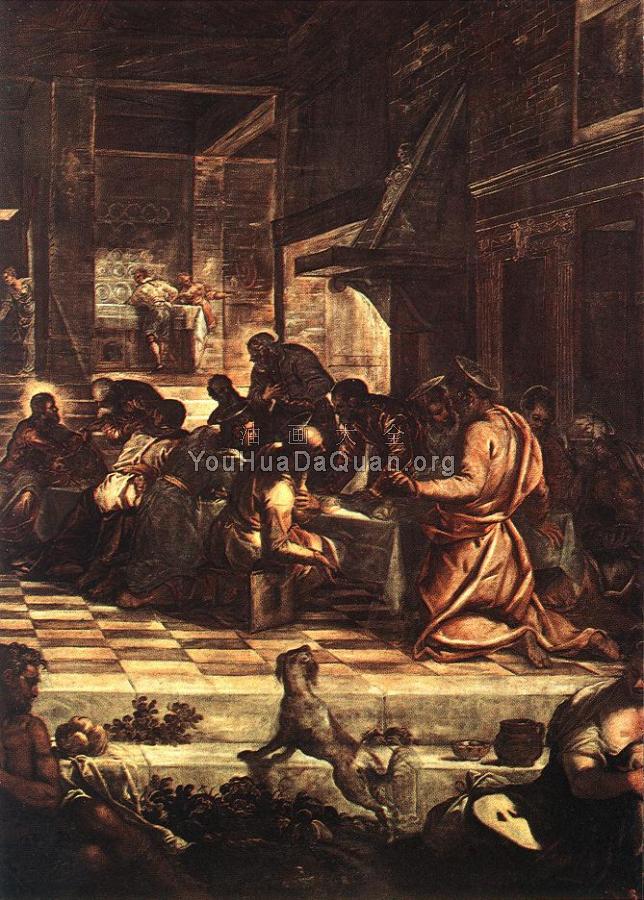 The Last Supper detail - 雅格布·罗布斯提·丁托列托